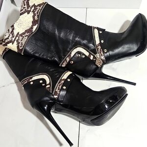 Tabitha Simmons Nappa Leather  “Heidi” Stiletto Boots